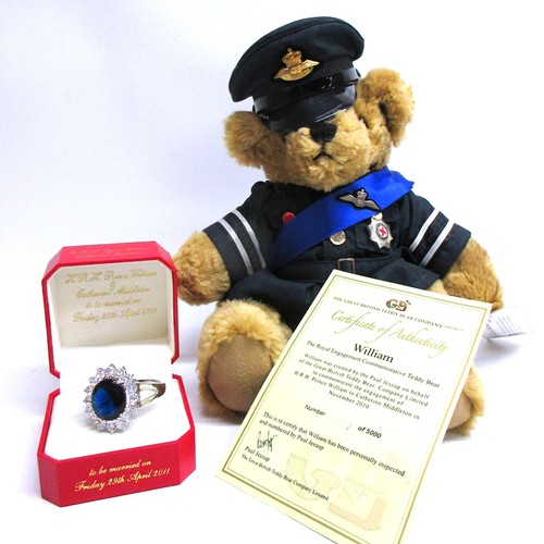 627 - Great British Teddy Bear Company's Limited Edition HRH William the Royal Engagement commemorative be... 