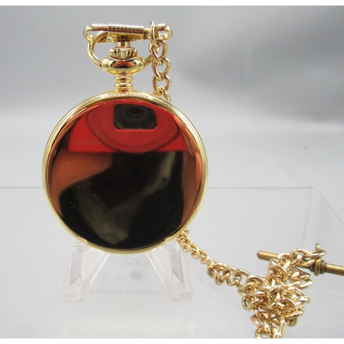 612 - Oris chrome keyless pocket watch, signed silver brushed Arabic dial with subsidiary seconds, signed ... 