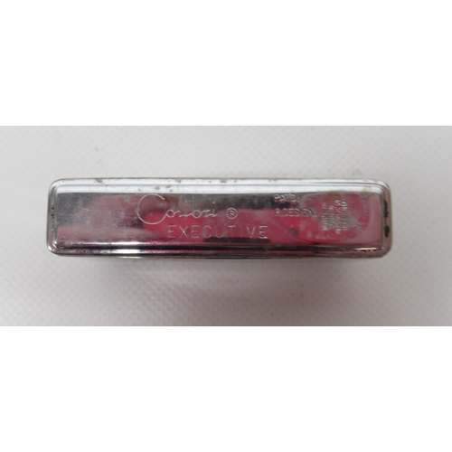 630 - Maruman chrome butane cigarette lighter, with box and instructions; Colibri Executive chrome butane ... 