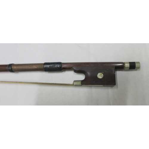 674A - 20th century violin with two piece back and faux label for 1651, L59cm and a bow L71cm (2)

Bradleys... 