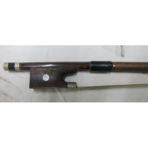 674A - 20th century violin with two piece back and faux label for 1651, L59cm and a bow L71cm (2)

Bradleys... 