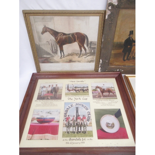 859 - Collection of prints to inc. c19th print of the Flying Dutchman, c19th Print of Blue Gown Winner of ... 