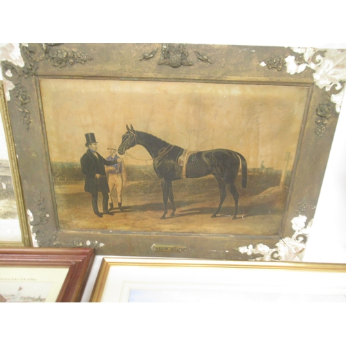 859 - Collection of prints to inc. c19th print of the Flying Dutchman, c19th Print of Blue Gown Winner of ... 