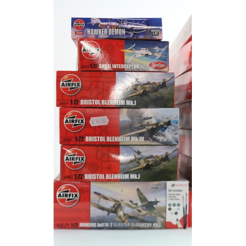 Collection of boxed 1/72 scale plastic model aircraft kits from Airfix ...