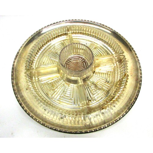 624 - Selection of silver plate & Britannia metal objects comprising set of EPNS stamped heavy bottomed te... 