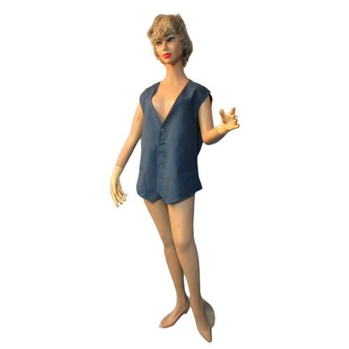 841 - Full-sized shop/retail display female hard-shell mannequin featuring realistic head, hands, heel-wea... 