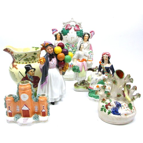 783 - Collection of characterful ceramics to inc. Victorian Staffordshire selection alongside Royal Doulto... 