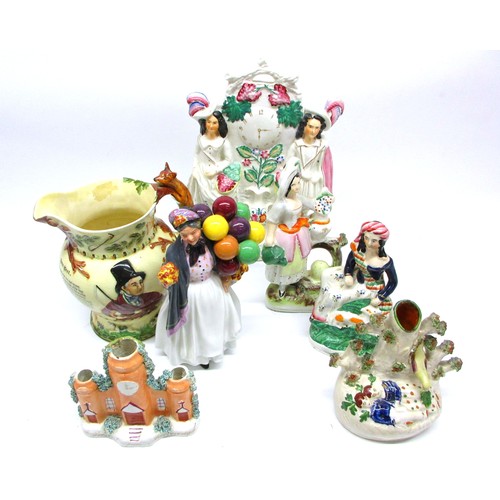 783 - Collection of characterful ceramics to inc. Victorian Staffordshire selection alongside Royal Doulto... 