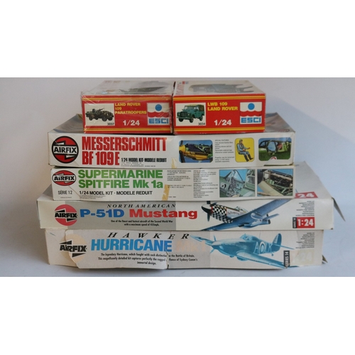 Collection of 1/24 scale plastic model kits, all unstarted to include ...