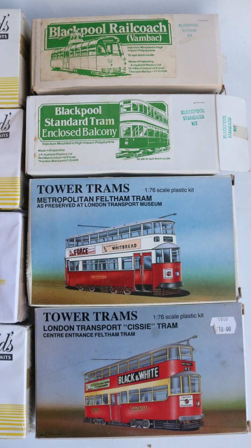 Collection of twenty one 1/76 scale tram model kits from Tower Trams ...