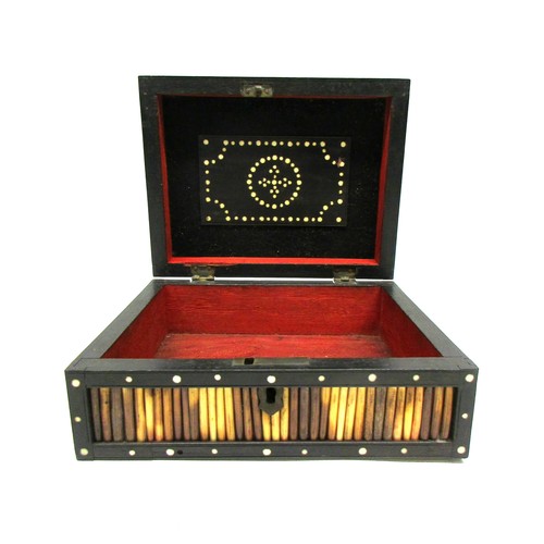 716 - Early 20th Century Anglo-Indian highly-decorative porcupine quill cigar or spice box, of rectangular... 