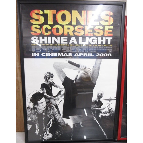 814 - The Rolling Stones- Large framed Rolling Stones Tongue & Lips logo L96cm x W66cm, 'Stones Scorsese S... 