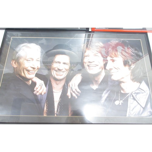 814 - The Rolling Stones- Large framed Rolling Stones Tongue & Lips logo L96cm x W66cm, 'Stones Scorsese S... 