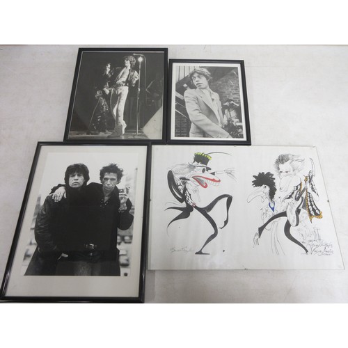 814 - The Rolling Stones- Large framed Rolling Stones Tongue & Lips logo L96cm x W66cm, 'Stones Scorsese S... 