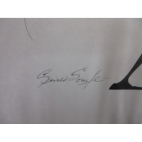 814 - The Rolling Stones- Large framed Rolling Stones Tongue & Lips logo L96cm x W66cm, 'Stones Scorsese S... 