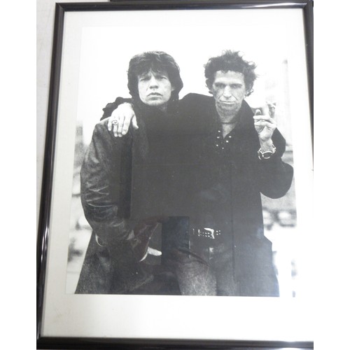 814 - The Rolling Stones- Large framed Rolling Stones Tongue & Lips logo L96cm x W66cm, 'Stones Scorsese S... 