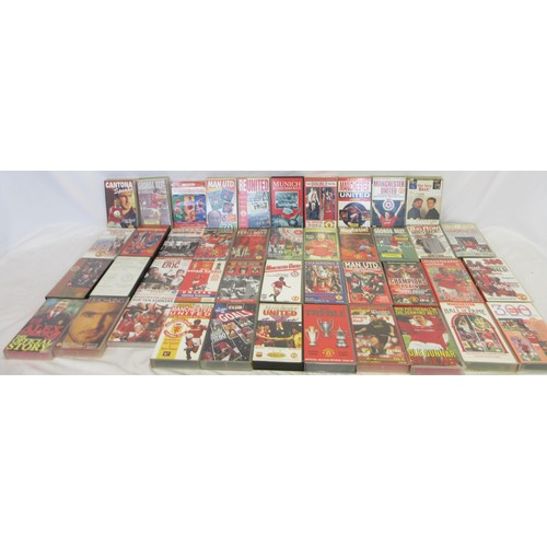 815 - Mixed collection of largely Manchester United Football Club related memorabilia to incl. DVDs, VHS t... 