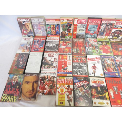 815 - Mixed collection of largely Manchester United Football Club related memorabilia to incl. DVDs, VHS t... 