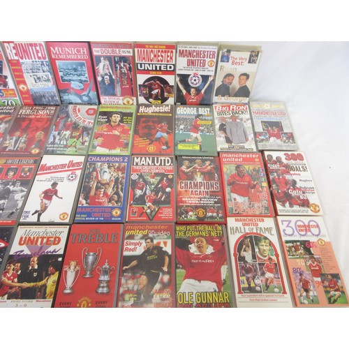 815 - Mixed collection of largely Manchester United Football Club related memorabilia to incl. DVDs, VHS t... 