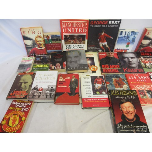 815 - Mixed collection of largely Manchester United Football Club related memorabilia to incl. DVDs, VHS t... 
