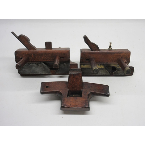 160 - J T Hollindale plough plane, a Marples and Sons of Sheffield plough plane, and a Rogers branded down... 