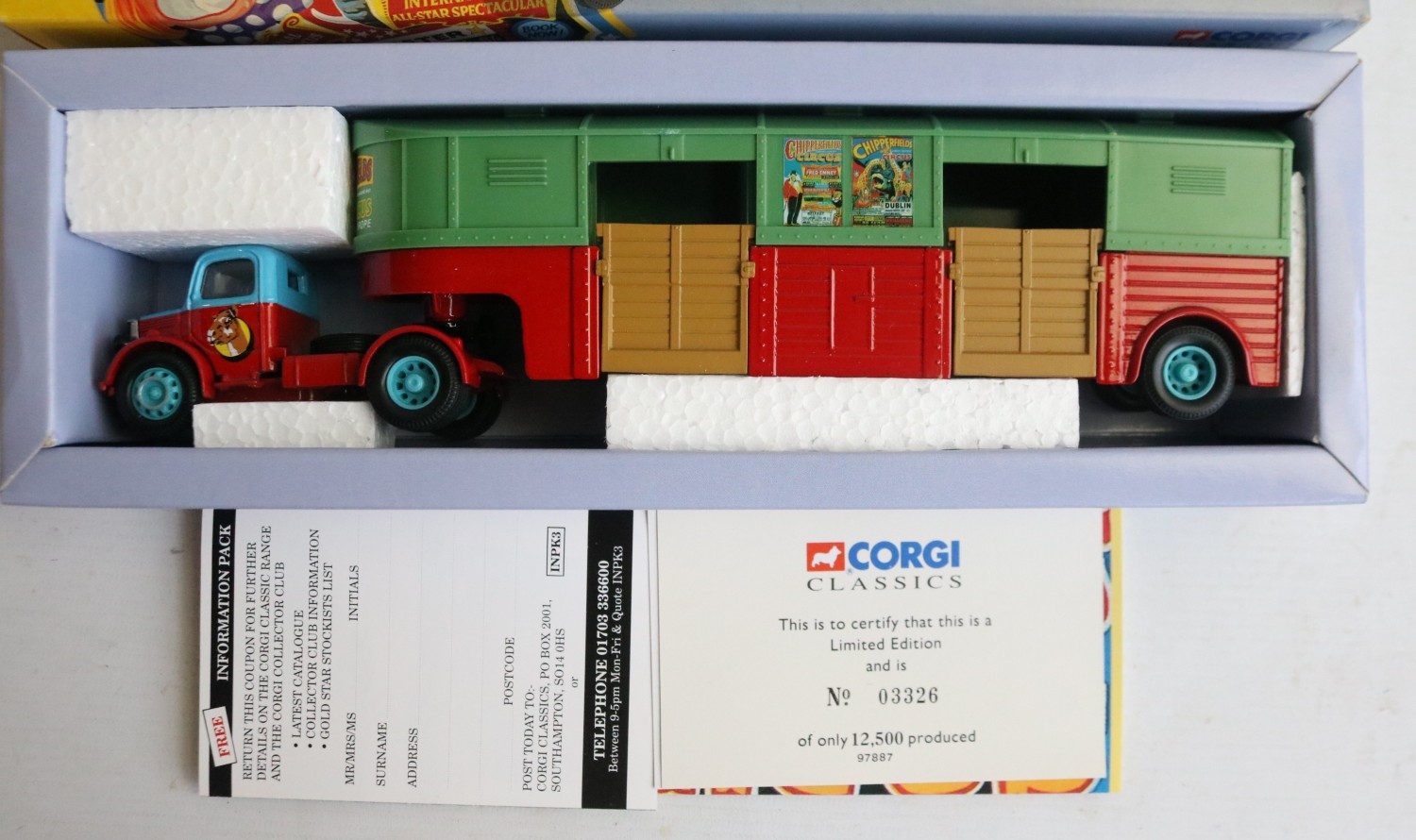 Collection of eight limited edition Chipperfield's Circus model vehicle ...