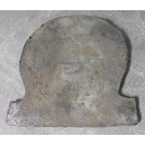 813 - Two copies of lead  insurance marks, Yorkshire 1824, H23cm, Leeds Yorkshire H18cm

Bradley's shippin... 