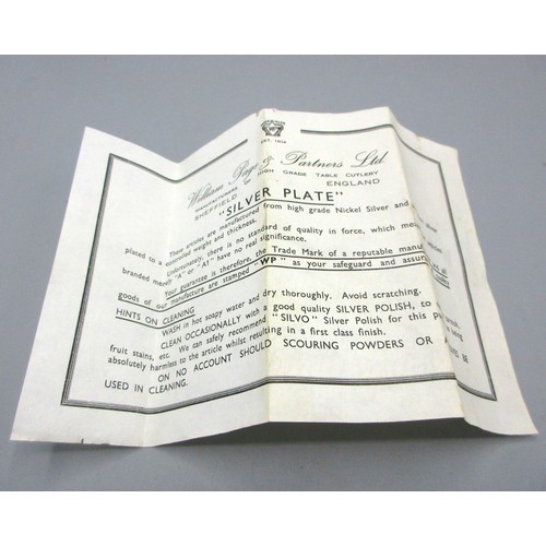 633 - Collection of William Page Pageant 'Kings' pattern tab-handled flatware featuring Regency-inspired s... 