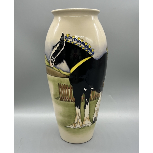 463 - Moorcroft Pottery, Shire Horse Society vase, designed by Kerry Goodwin, limited edition 15 of 50, H3... 