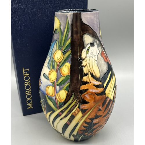 466 - Moorcroft Pottery tiger trial vase, signed CS, dated 2013, with box, H25.5cm

Bradley's shipping £38... 