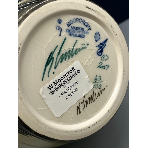 467 - Moorcroft Pottery farm scene patterned vase, signed and dated 2007, limited edition 43/100, with box... 