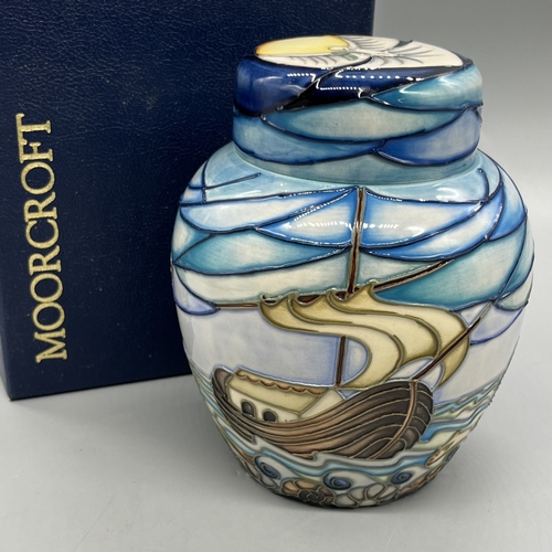473 - Moorcroft Pottery 'Winds of Change' ginger jar and cover designed by Rachel Bishop, dated 1999, with... 