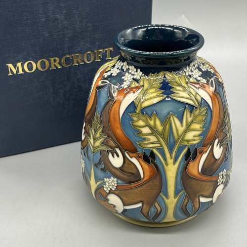 479 - Moorcroft Pottery 'Foxtrot' vase, designed by Vicky Lovatt, limited edition 10 of 50, dated 2011, wi... 