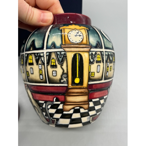 474 - Moorcroft Pottery 'Hickory Dickory Dock' ginger jar and cover, designed by Nicola Slaney, limited ed... 