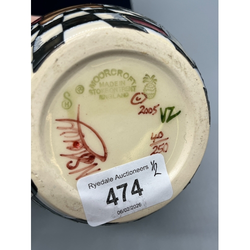 474 - Moorcroft Pottery 'Hickory Dickory Dock' ginger jar and cover, designed by Nicola Slaney, limited ed... 