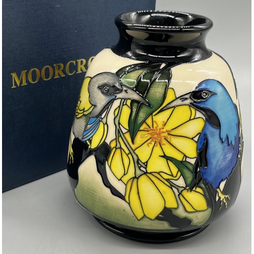 476 - Moorcroft Pottery 'Shining Honeycreepers' vase, designed by Vicky Lovatt, limited edition 3 of 60, s... 