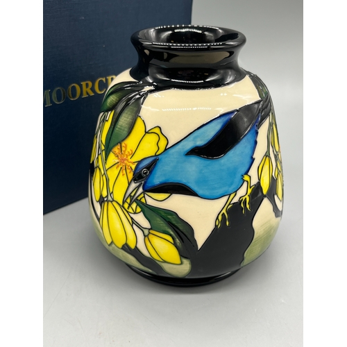 476 - Moorcroft Pottery 'Shining Honeycreepers' vase, designed by Vicky Lovatt, limited edition 3 of 60, s... 
