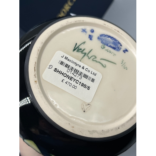 476 - Moorcroft Pottery 'Shining Honeycreepers' vase, designed by Vicky Lovatt, limited edition 3 of 60, s... 