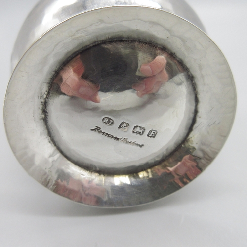 20 - 20th century silver christening mug with hammered finish by by Langstone Silver Works, Birmingham 19... 