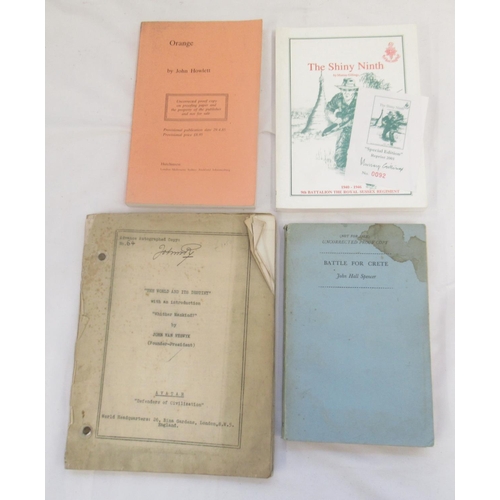 155 - Van Ryswyk (John) The World and Its Destiny, Advance Autographed Copy No.64 Paperback, Howlett (John... 