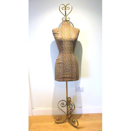 840 - Contemporary dressmaker's dummy or display mannequin in dress form featuring colourful diamond-patte... 
