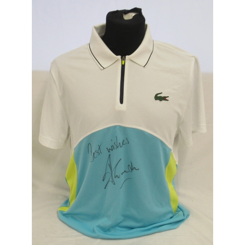 119 - Lacoste Leyton Hewitt Signed Tennis shirt, US size M,  Shipping £33.00 plus vat (UK Only)