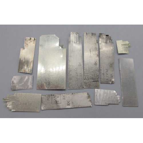 114 - Mixed metal soldering panels, all stamped plat however tested as silver or white gold, gross 7.9g

B... 