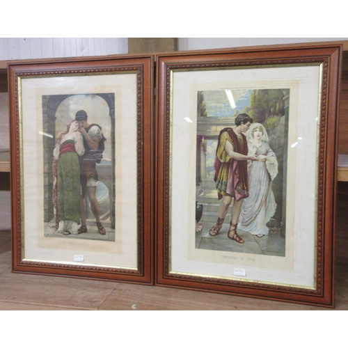 200 - 'Whispers of Love & Wedded', pair of colour prints, print of Eskdale after J. Patrick, monochrome pr... 