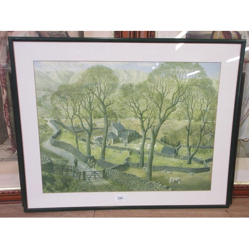 200 - 'Whispers of Love & Wedded', pair of colour prints, print of Eskdale after J. Patrick, monochrome pr... 
