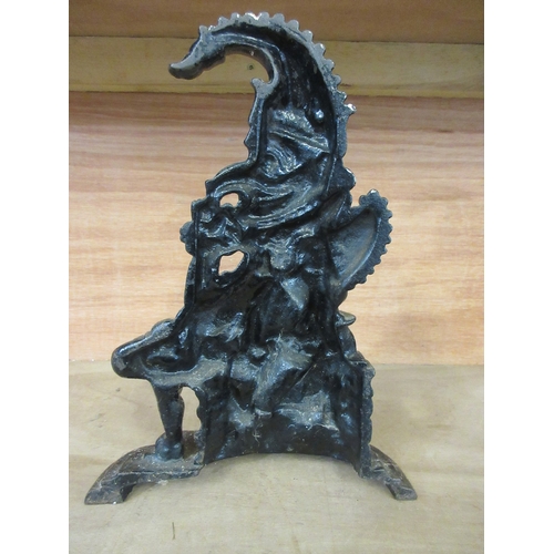 206 - Victorian black painted cast iron Mr Punch door stop, W23cm H31cm

Bradley's shipping POA https://ww... 