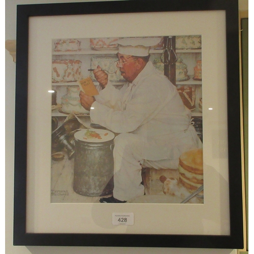 428 - After Norman Rockwell (American 1849-1978); 'The Weighty Matters' colour print, 30cm x28cm

Bradley'... 