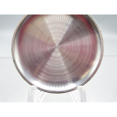 230 - Helvetia, WWII British Military Issue G.S.T.P. chrome keyless pocket watch, signed white Arabic dial... 