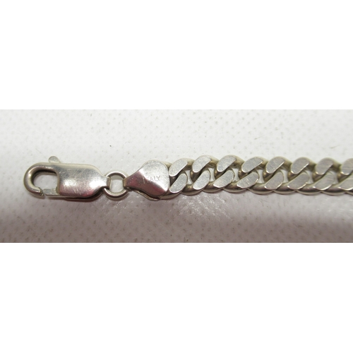 222 - Swiss ladies silver trench type wristwatch on cord strap, white enamel Roman dial with red 'XII', hi... 