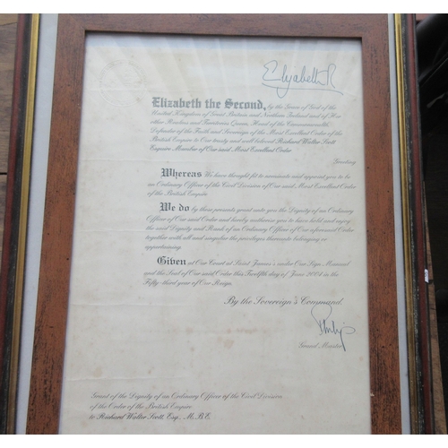 189 - M.B.E. Awarded to Richard Walter Scott June 2004. In original presentation case with miniature, comp... 